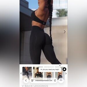 bombshell sportswear V BACK LEGGINGS L